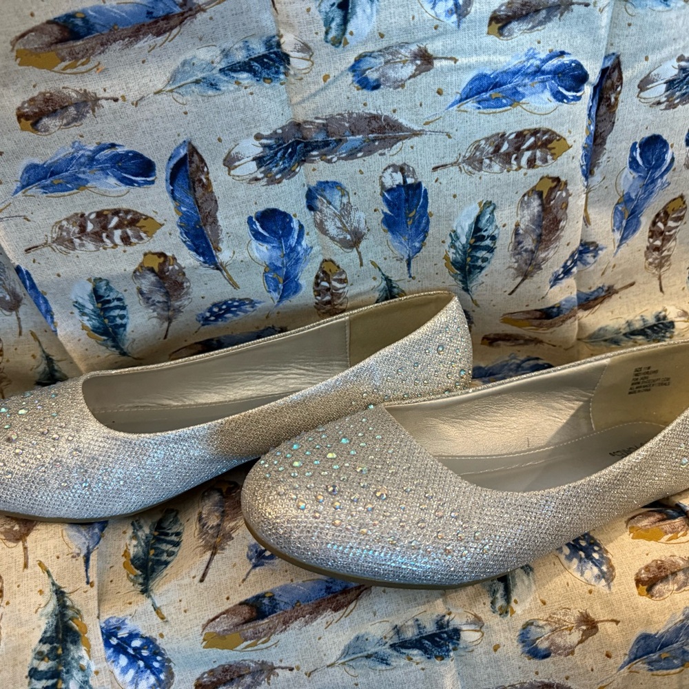 Shimmering Silver Women's Flats
